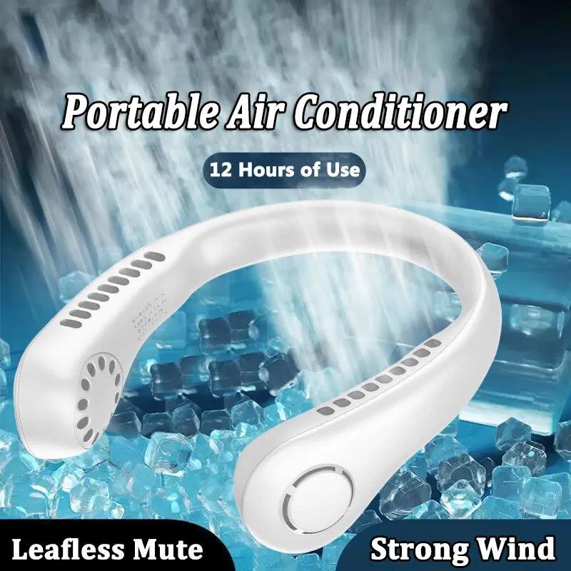 Portable Bladeless Neck Cooler – Hands-Free 360° Airflow USB Rechargeable Neck Fan for Indoor & Outdoor Use ~ 1200 mAh - Image 4