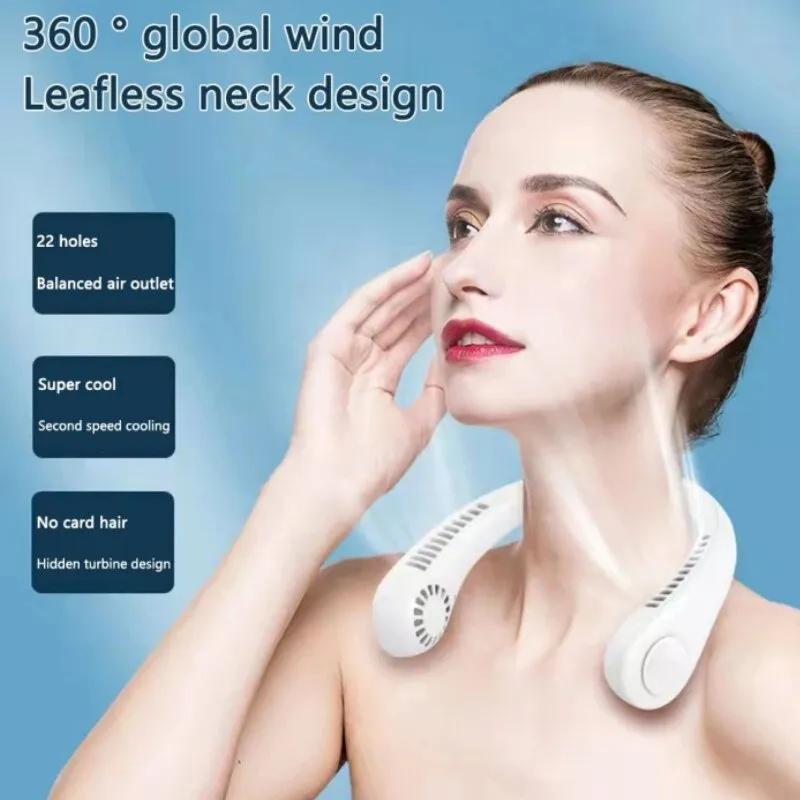 Portable Bladeless Neck Cooler – Hands-Free 360° Airflow USB Rechargeable Neck Fan for Indoor & Outdoor Use ~ 1200 mAh - Image 7
