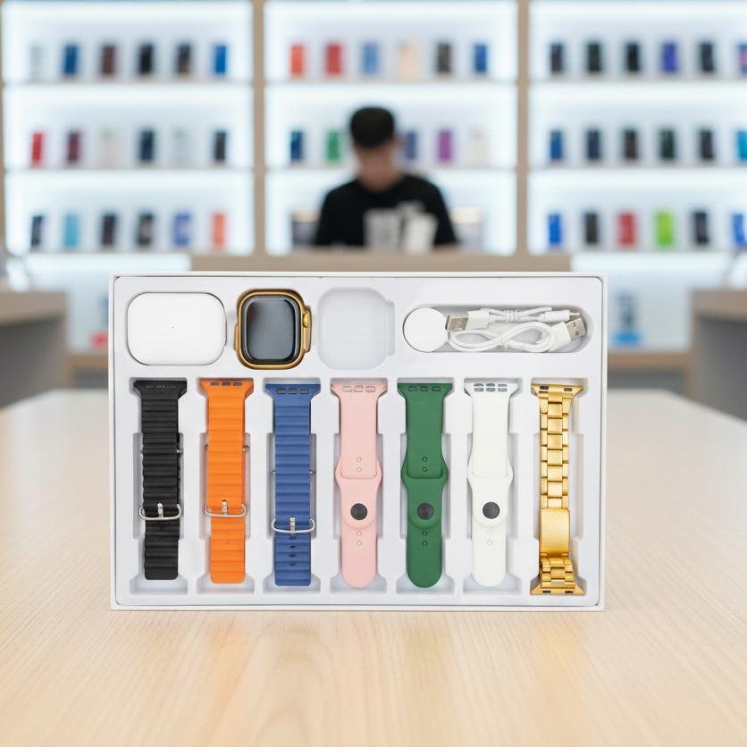 I20 Ultra Max Suit 10 In 1 Smart Watch With Airpods Comfortable Wear Stylish Design For Daily Use And Fashion Needs - Black
